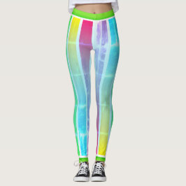 Grunge dikke verticale multikleurige strepen leggings