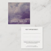 Grunge Dirty Clouds Client Profile Card Set Aanbevelingskaartje (Voorkant / Achterkant)