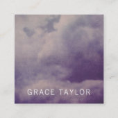 Grunge Dirty Clouds Client Profile Card Set Aanbevelingskaartje (Voorkant)