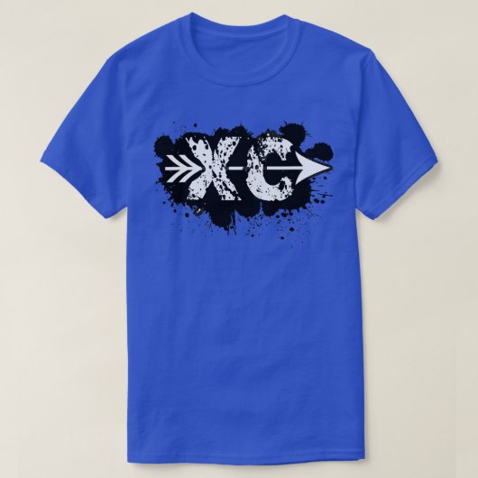 Grunge Dirty Cross-country aan het werk T-shirt (Design voorkant)