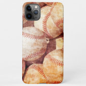 Grunge Dirty Worn Baseball Sport Balls iPhone Hoesje (Achterkant)