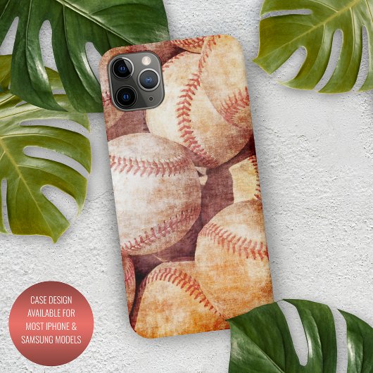 Grunge Dirty Worn Baseball Sport Balls iPhone Hoesje