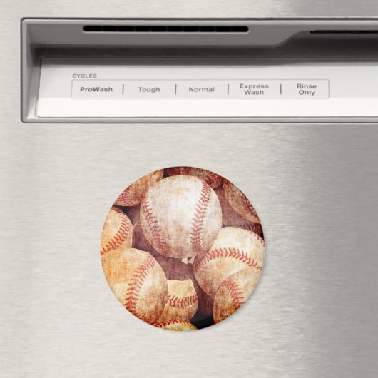 Grunge Dirty  Worn Baseball Sport Balls Magneet (Insitu (Vaatwasser))