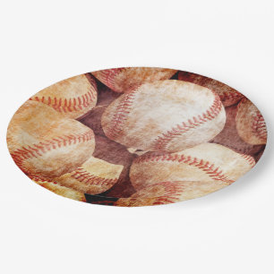 Grunge Dirty  Worn Baseball Sport Balls Papieren Bordje