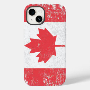 Grunge Distress Canadian Flag Case-Mate iPhone 14 Hoesje