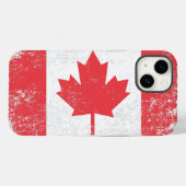 Grunge Distress Canadian Flag Case-Mate iPhone Case (Achterkant (horizontaal))