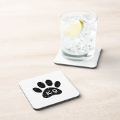 Grunge Distress Dog Paw K-9 Bier Onderzetter (Rechterzijde)