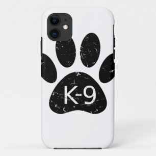 Grunge Distress Dog Paw K-9 iPhone 11 Hoesje