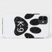 Grunge Distress Dog Paw K-9 Case-Mate iPhone Case (Achterkant (horizontaal))