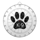 Grunge Distress Dog Paw K-9 Dartbord (Voorkant)