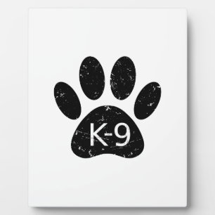 Grunge Distress Dog Paw K-9 Fotoplaat