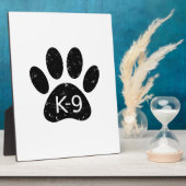 Grunge Distress Dog Paw K-9 Fotoplaat (Zijkant)