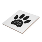 Grunge Distress Dog Paw K-9 Tegeltje (Zijkant)