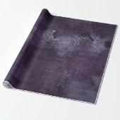 Grunge Distress Paars Plum Violet Abstract Cadeaupapier (Uitgerold)