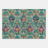 GRUNGE DISTRESSED DAMAST DECORATIEVE PAPIERSET INPAKPAPIER VEL (Voorkant 3)