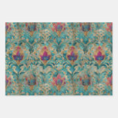 GRUNGE DISTRESSED DAMAST DECORATIEVE PAPIERSET INPAKPAPIER VEL (Voorkant 2)