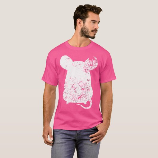 Grunge Distressed Gerbil Print Gerbil T-shirt (Voorkant volledig)