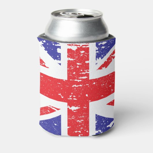 Grunge Distressed UK United Kingdom Flag Blikjeskoeler (Blikje Achterkant)