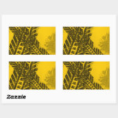 Grunge distressed zwarte band track wegmarkering rechthoekige sticker (Vel)