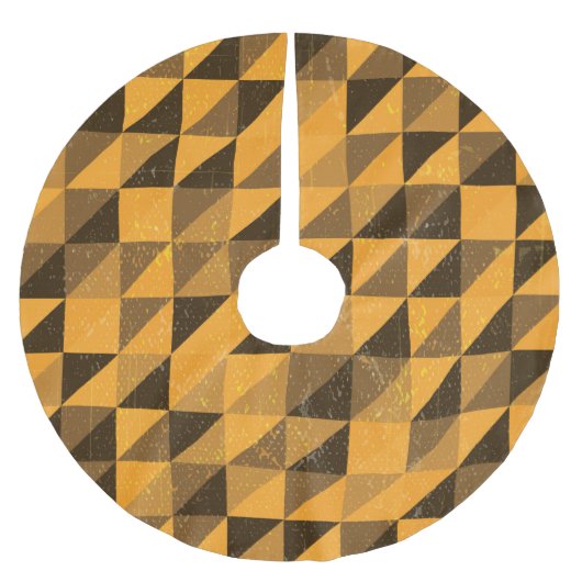 Grunge driehoek: Abstract patroonontwerp Kerstboom Rok (Voorkant)