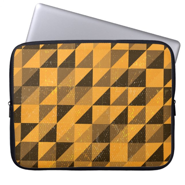 Grunge driehoek: Abstract patroonontwerp Laptop Sleeve (Voorkant)