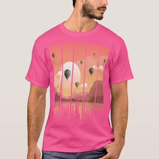 Grunge Dripping Sunset Celebration Baseball Sleev T-shirt (Voorkant)