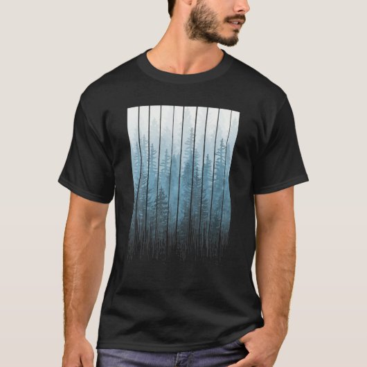 Grunge Dripping Turquoise Misty Forest T-shirt (Voorkant)