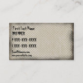 Grunge drummer aangepaste muzikakaarten visitekaartje (Achterkant)