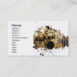 grunge drummer ontwerp visitekaartje
