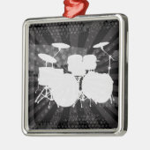 Grunge Drums Black Burst Metalen Ornament (Links)