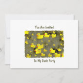 Grunge Ducks, je wordt uitgenodigd, voor mijn Duck Kaart (Voorkant)