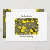 Grunge Ducks, je wordt uitgenodigd, voor mijn Duck Kaart (Voorkant / Achterkant)