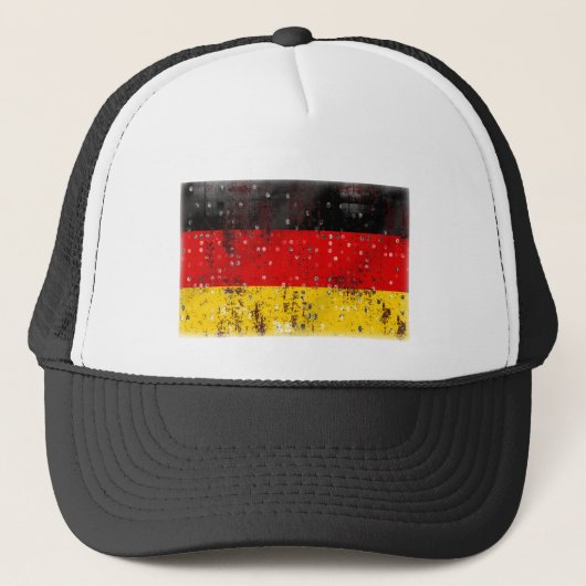 Grunge Duitse vlag Trucker Pet (Voorkant)