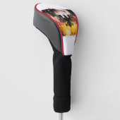 Grunge Duitse Wimpel - Duitse Adelaar Golfheadcover (Schuin)