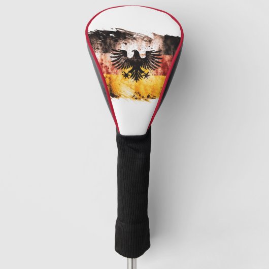 Grunge Duitse Wimpel - Duitse Adelaar Golfheadcover (Voorkant)