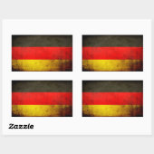 Grunge Duitsland vlag 1 Rechthoekige Sticker (Vel)