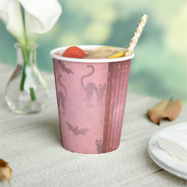 Grunge dusty roze vleermuizen katten strepen Hallo Papieren Bekers