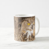 Grunge Eagle Owl Golden Eyes Koffiemok (Voorkant rechts)