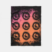 Grunge Easter Bunny Fleece Deken (Voorkant)