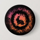 Grunge Easter Bunny Ronde Button 7,6 Cm (Voorkant)