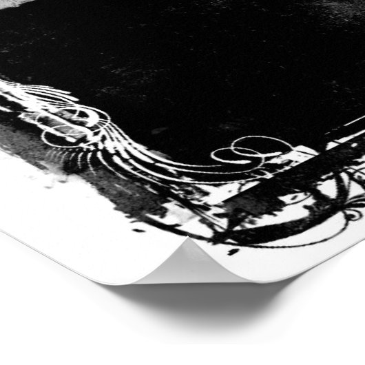 Grunge Edge Paris Poster (Hoek)