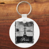 Grunge Edge Textured Paris Sleutelhanger (Voorkant)