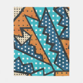 Grunge effect doekpatroon fleece deken (Voorkant)