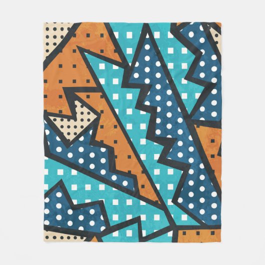 Grunge effect doekpatroon fleece deken (Voorkant)