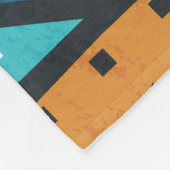 Grunge effect doekpatroon fleece deken (Hoek)