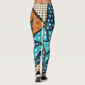 Grunge effect doekpatroon leggings (Achterkant)