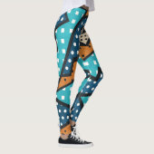 Grunge effect doekpatroon leggings (Rechts)