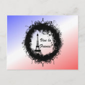 Grunge Eiffeltoren Briefkaart (Voorkant)