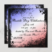 Grunge Eiffeltoren uitnodiging (Voorkant / Achterkant)