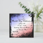 Grunge Eiffeltoren uitnodiging (Staand voorkant)